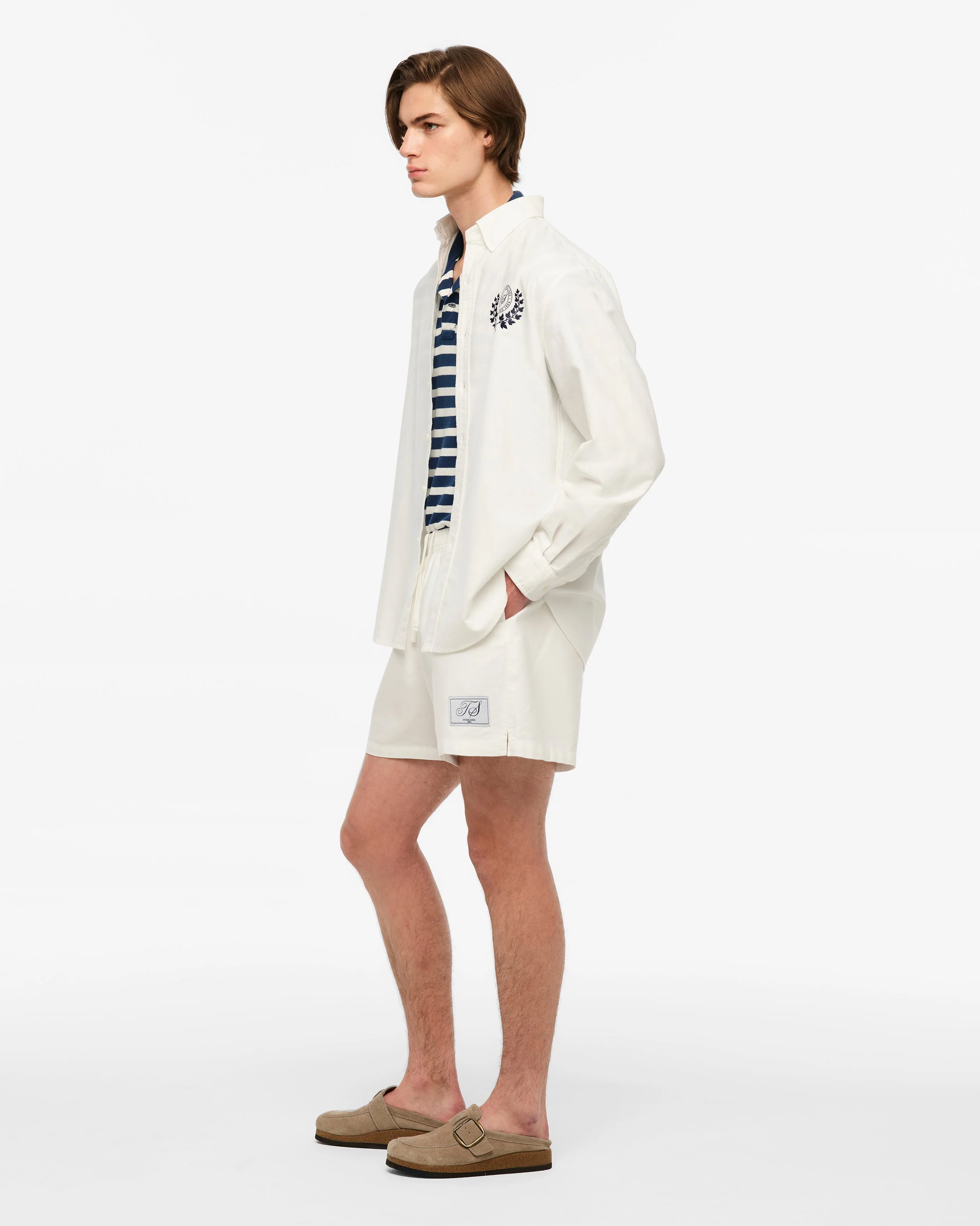 TS Crest White Oxford Shirt - Image 10
